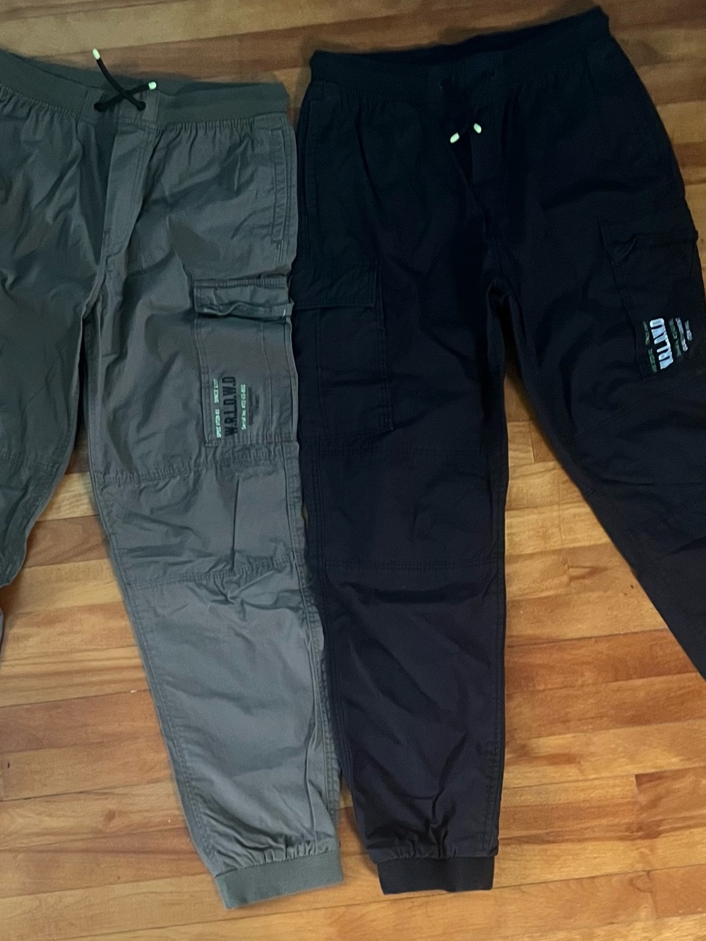 H&M Kids Cargo Joggers in Black and Olive